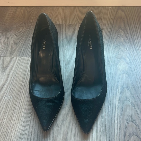 Coach Tamera black haircalf heel, size 8. 3.5” heel. In very good shape. - Picture 1 of 10